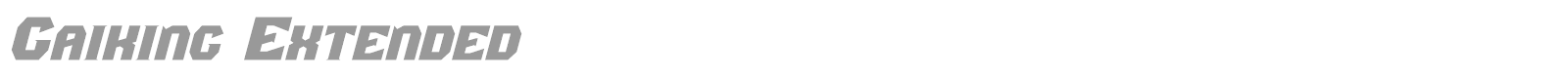 Gaiking font preview